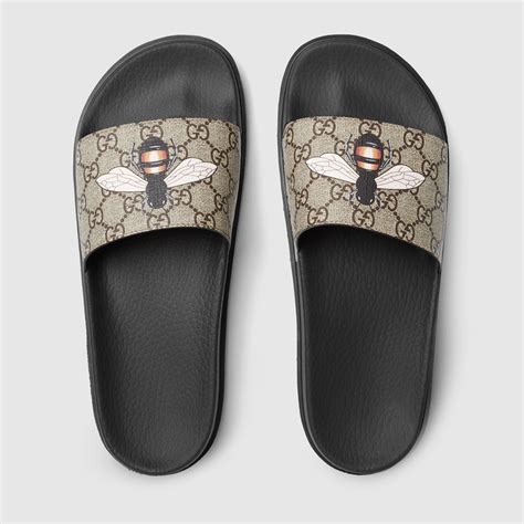 gucci bee sliders|Gucci slides holes.